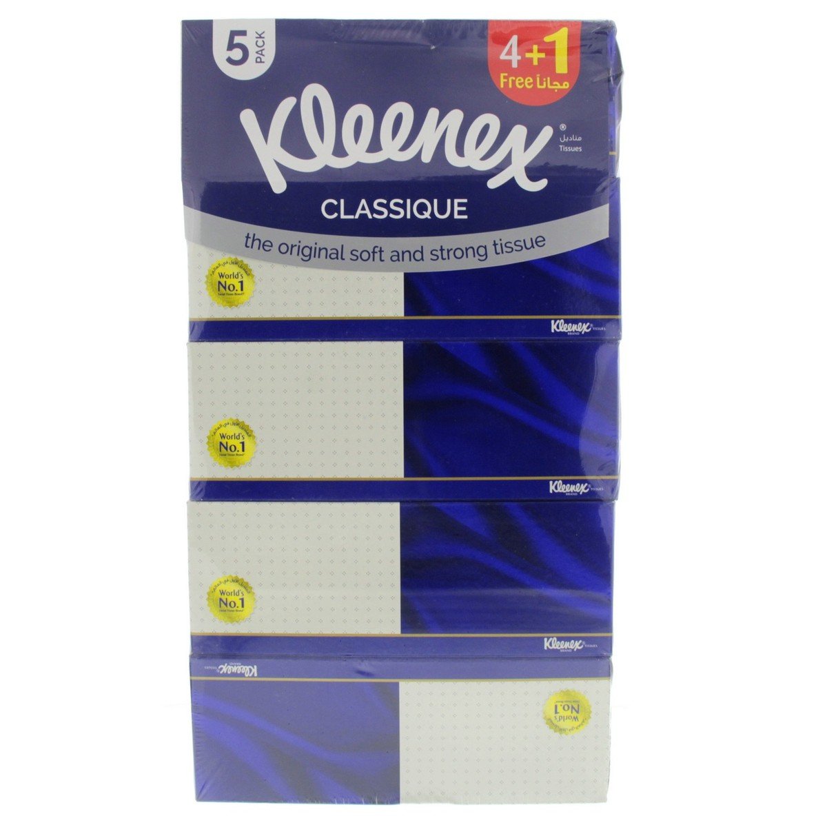 Kleenex Classique Facial Tissue 200's x 4+1