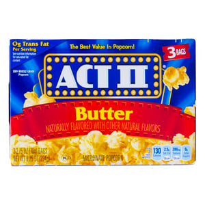 Act II Butter Flavour Microwave Popcorn 234g