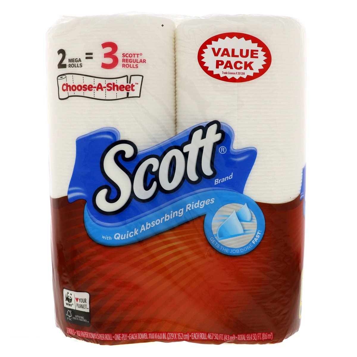 Scott Towels Mega Roll 2pcs