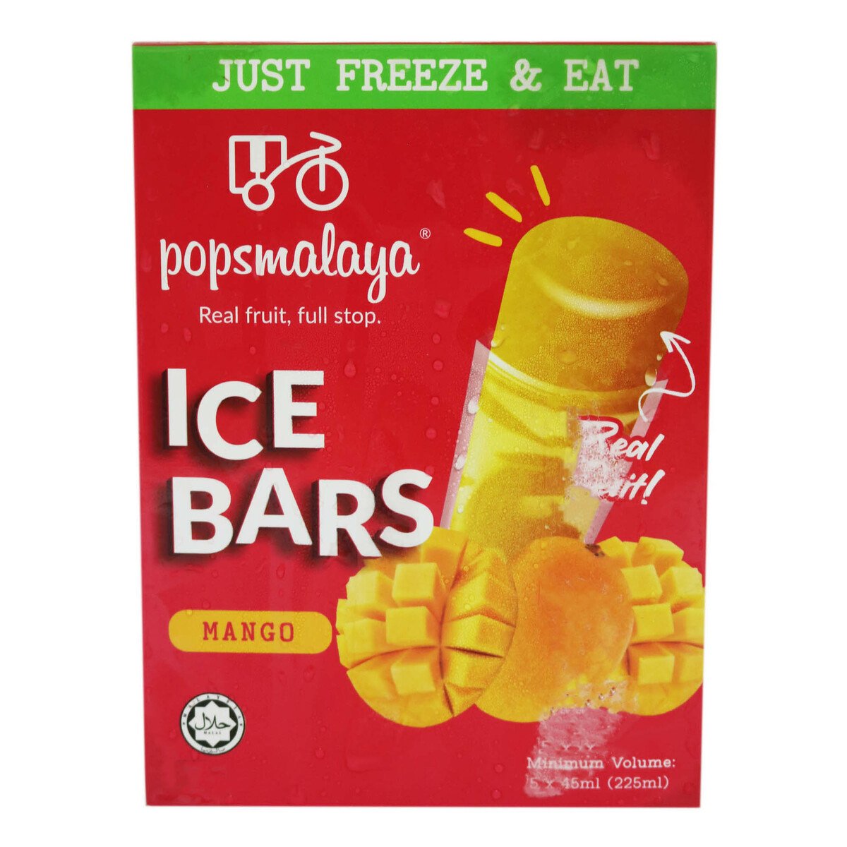 Pops Malaya Ice Bars Mango 5 x 45ml