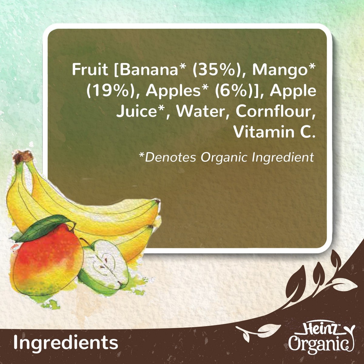 Heinz Organic Baby Food Banana and Mango 120 g