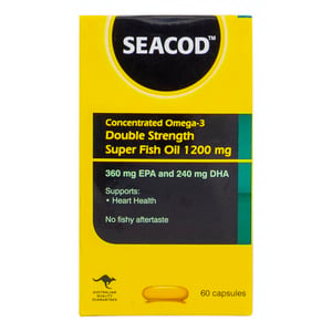 Seacod Double Strength Super Fish Oil Capsules 60pcs