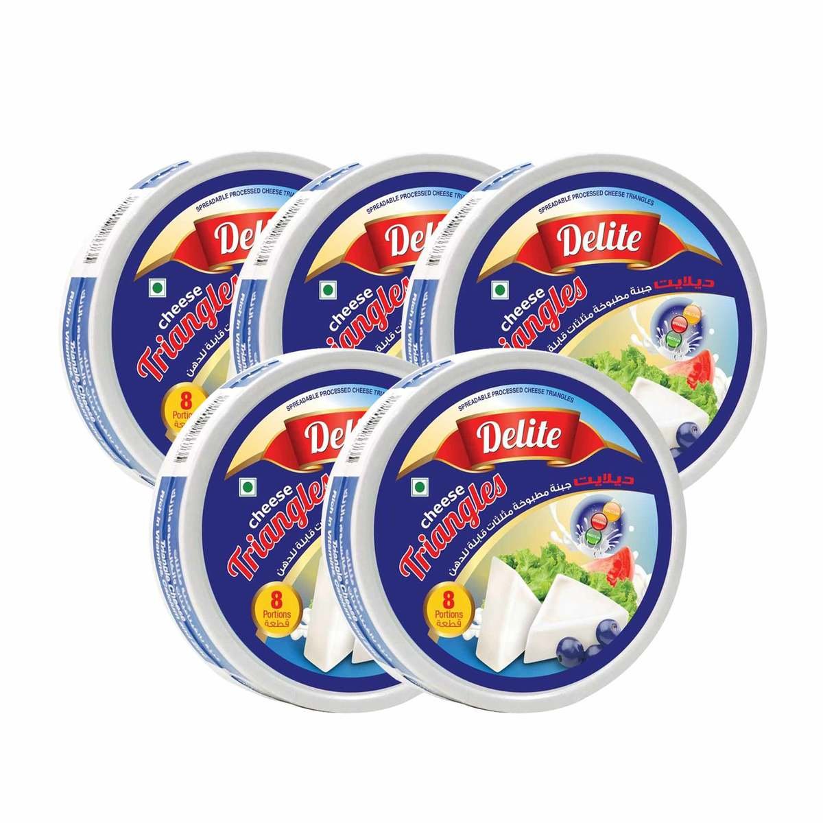Delite Cheese Triangles 8Portions 5 x 120g