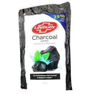 Lifebuoy Sabun Cair Charcoal dan Mint Pouch 450ml