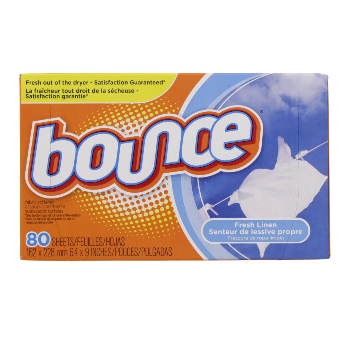 Bounce Fabric Softener Fresh Linen Scent 80 Sheets