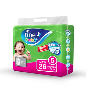 Fine Baby Diapers Size 5 Maxi 11-18kg 26pcs