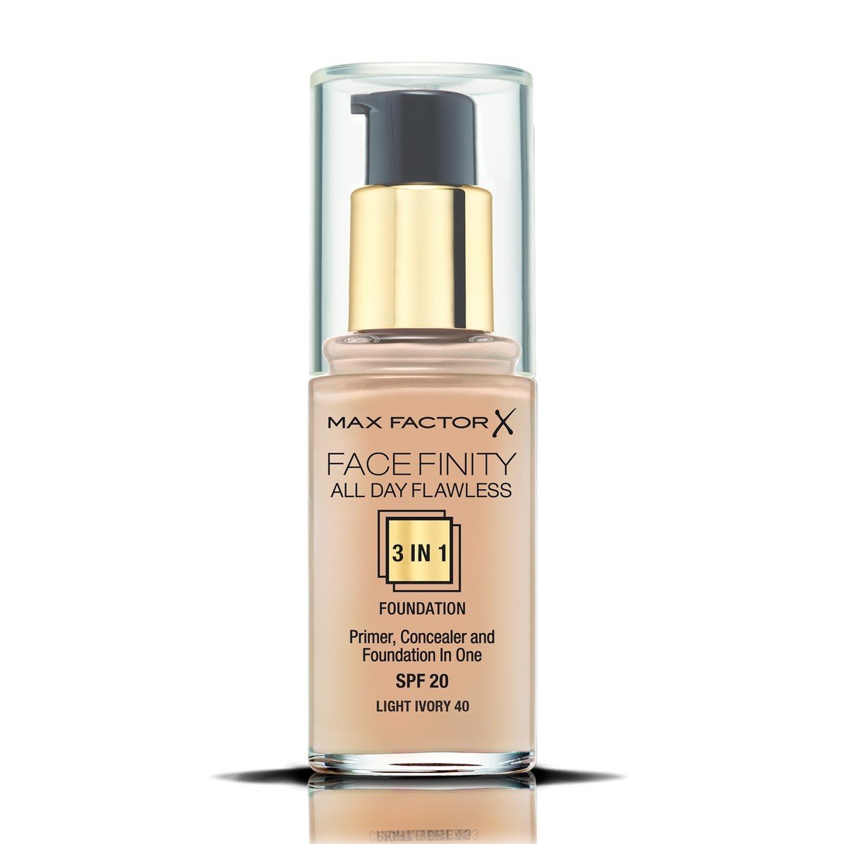 Max Factor Facefinity All Day Flawless Liquid Foundation 3in1 40 Light Ivory 30ml