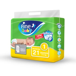Fine Baby Diapers Size 1 Newborn 2-5kg 21pcs