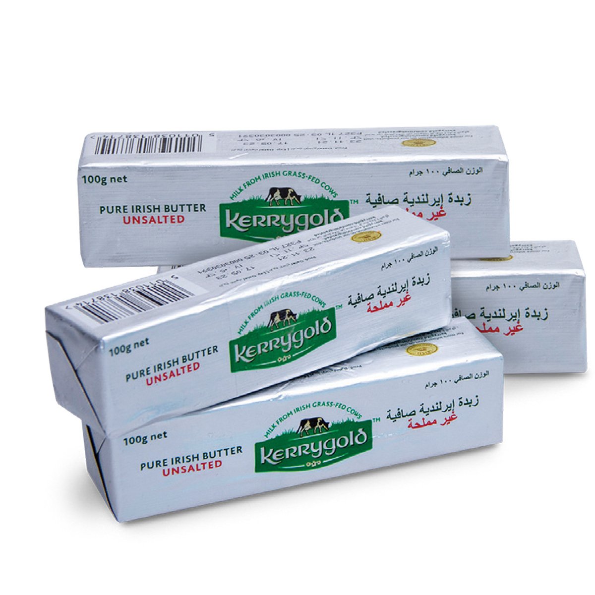 Kerrygold Pure Irish Unsalted Butter Value Pack 4 x 100 g