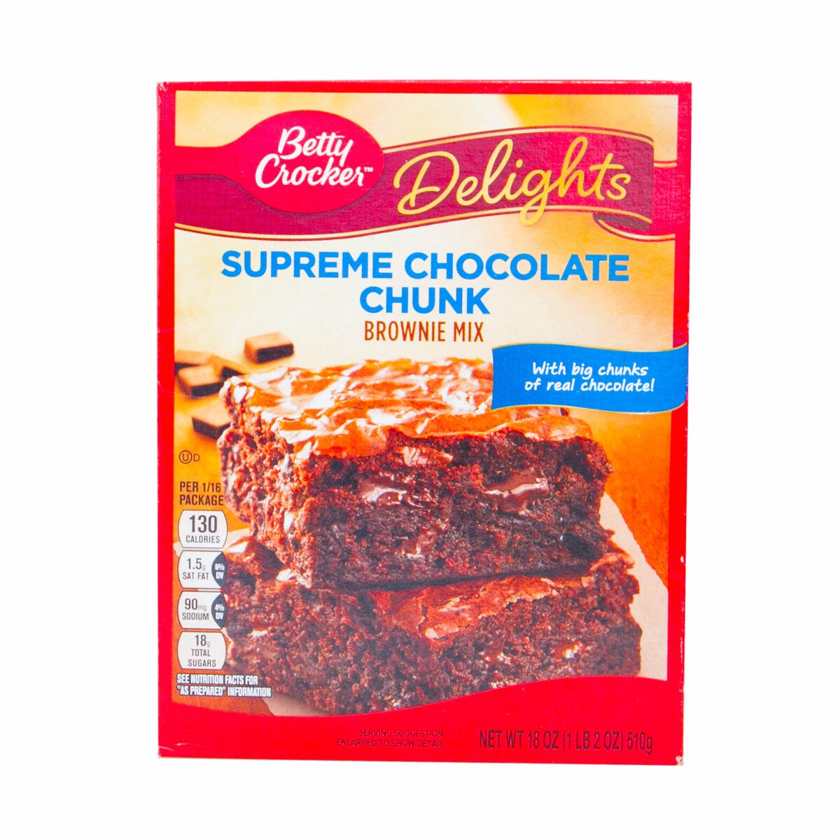 Betty Crocker Delights Supreme Chocolate Chunks Brownie Mix 510 g