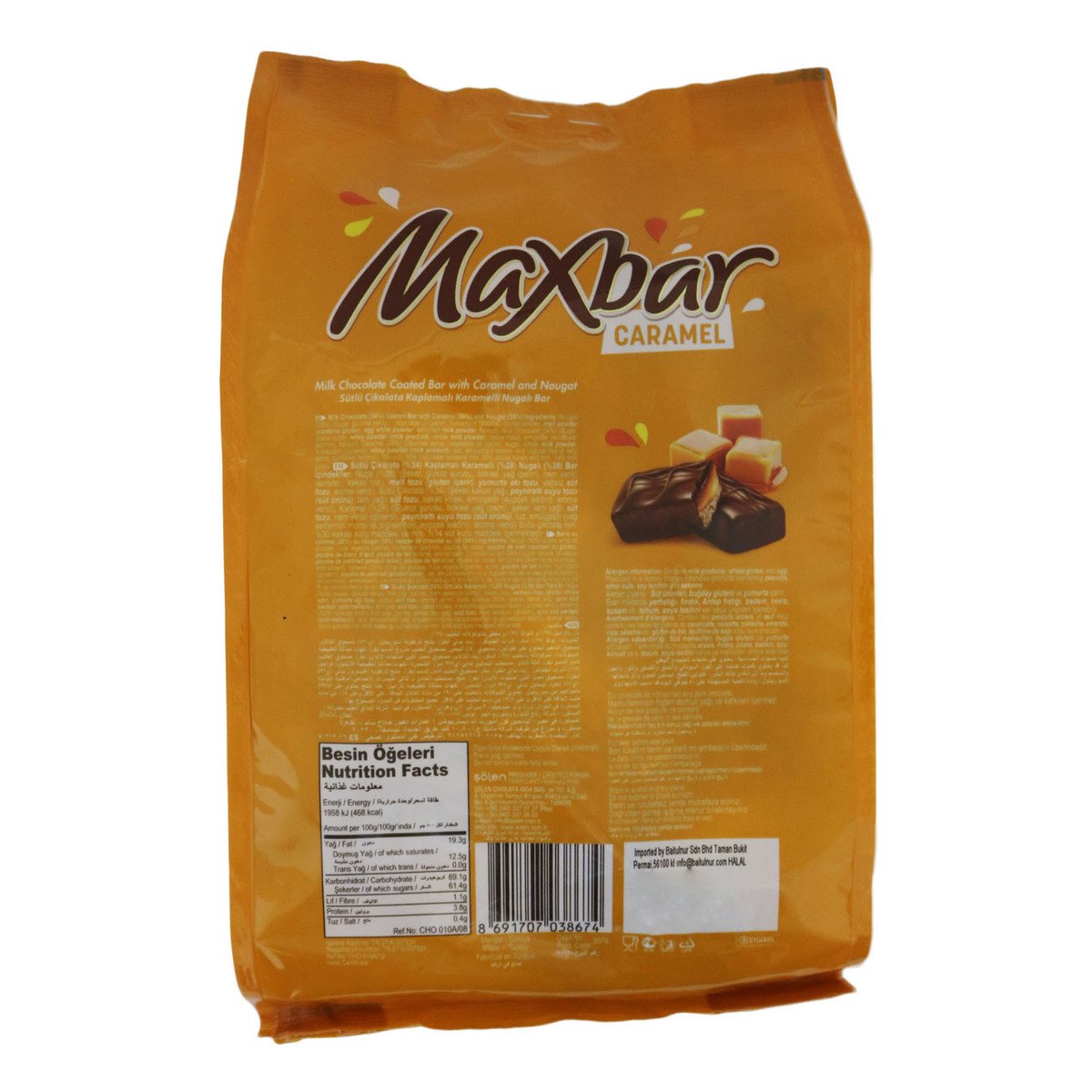 Maxbar Caramel Chocolate Bar 430g