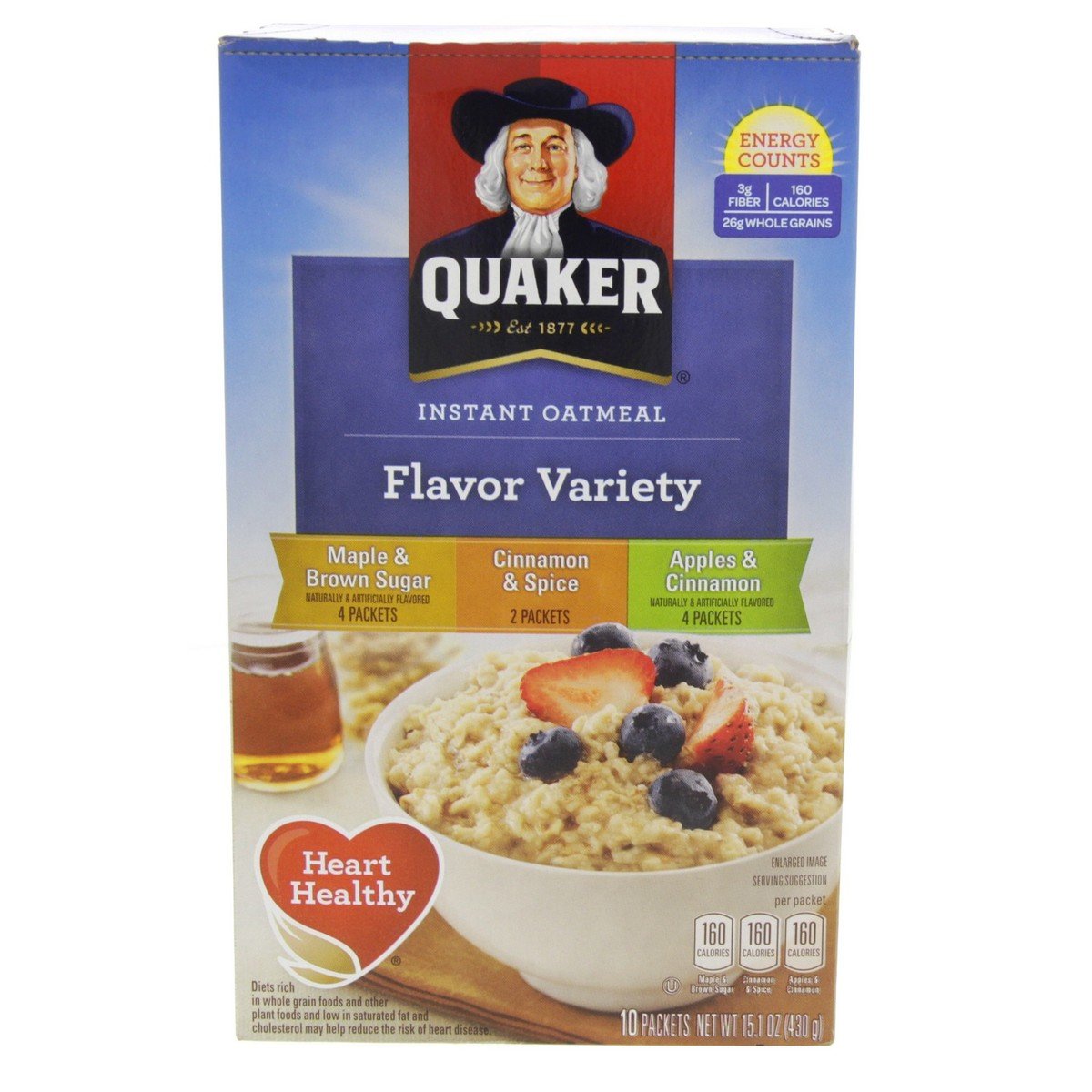 Quaker Instant Oatmeal Variety Flavour 430 g