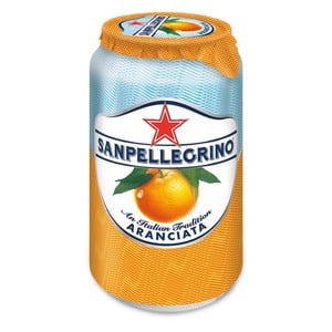San Pellegrino  Sparkling Fruit Beverage Aranciata/Orange Can   330ml x 6 Pieces