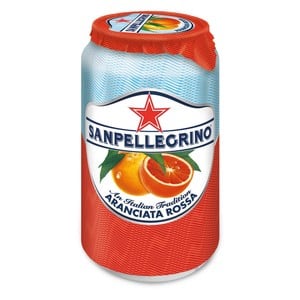 San Pellegrino Sparkling Fruit Beverage Aranciata Rossa/Blood Orange Can 6 x 330 ml