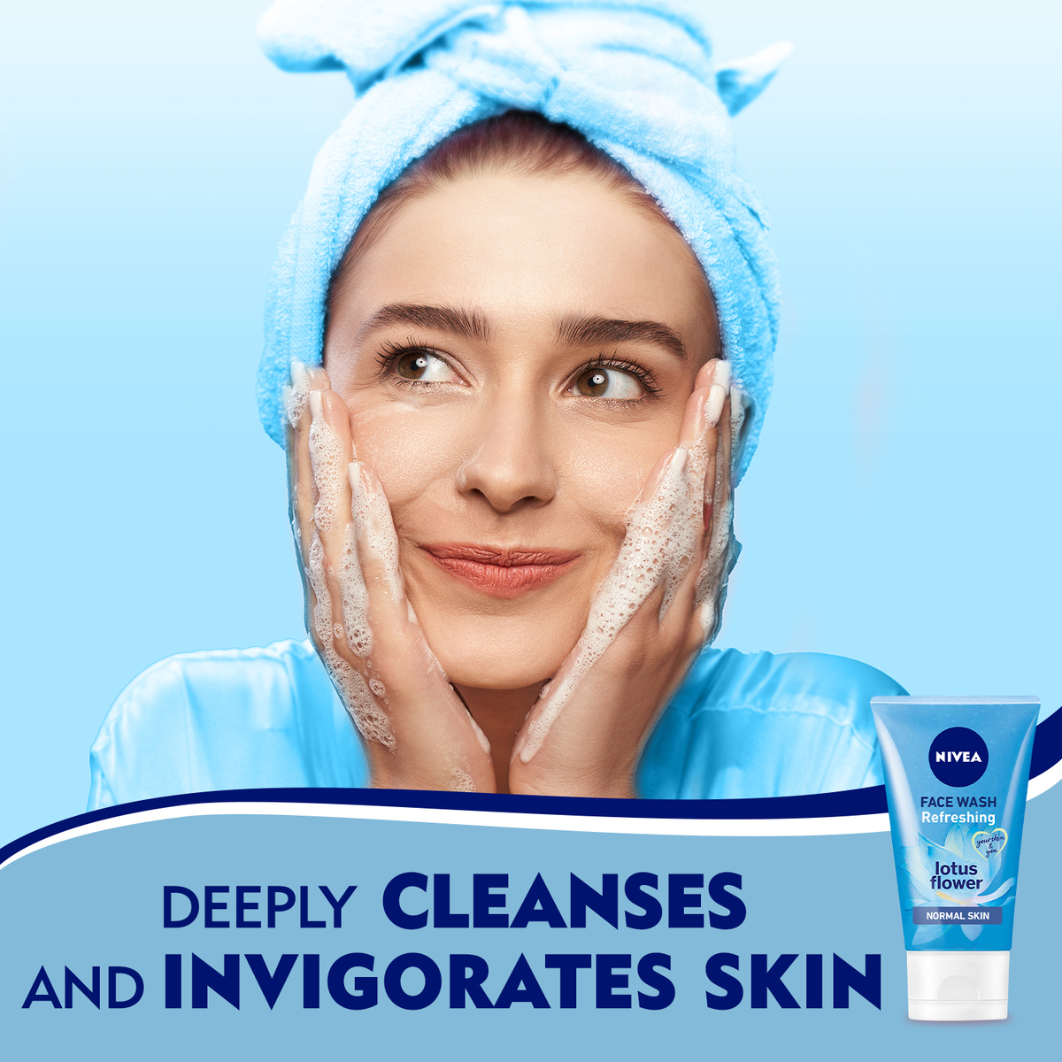 Nivea Face Wash Refreshing Lotus Flower Normal Skin Value Pack 2 x 150 ml