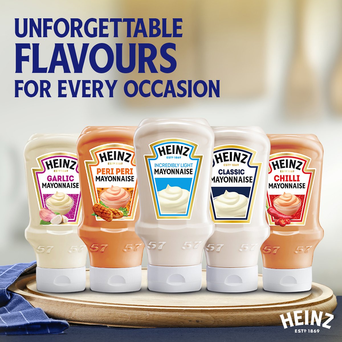 Heinz Incredibly Light Mayonnaise Top Down Squeezy Bottle 400ml