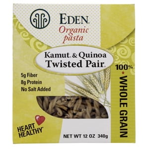 Eden Organic Pasta Kamut & Quinoa Twisted Pair 340g