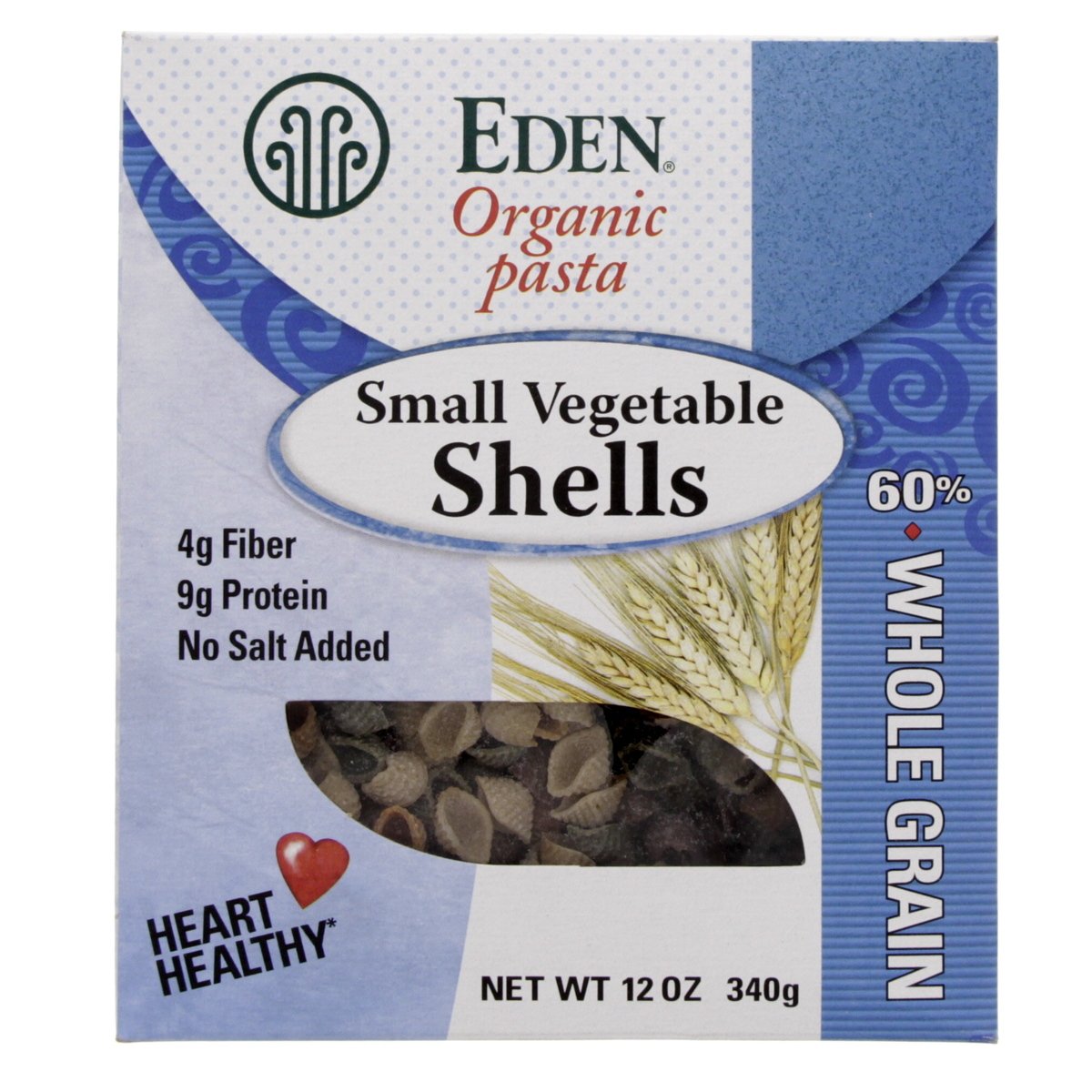 Eden Organic Pasta Small Vegetable Shells 340 g