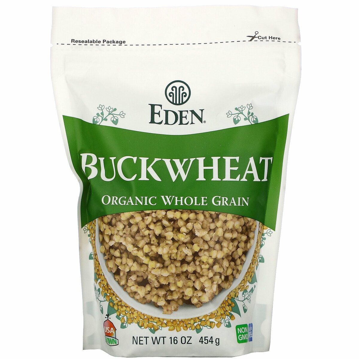 Eden Organic Buck wheat Hulled Whole Grain, 454 g