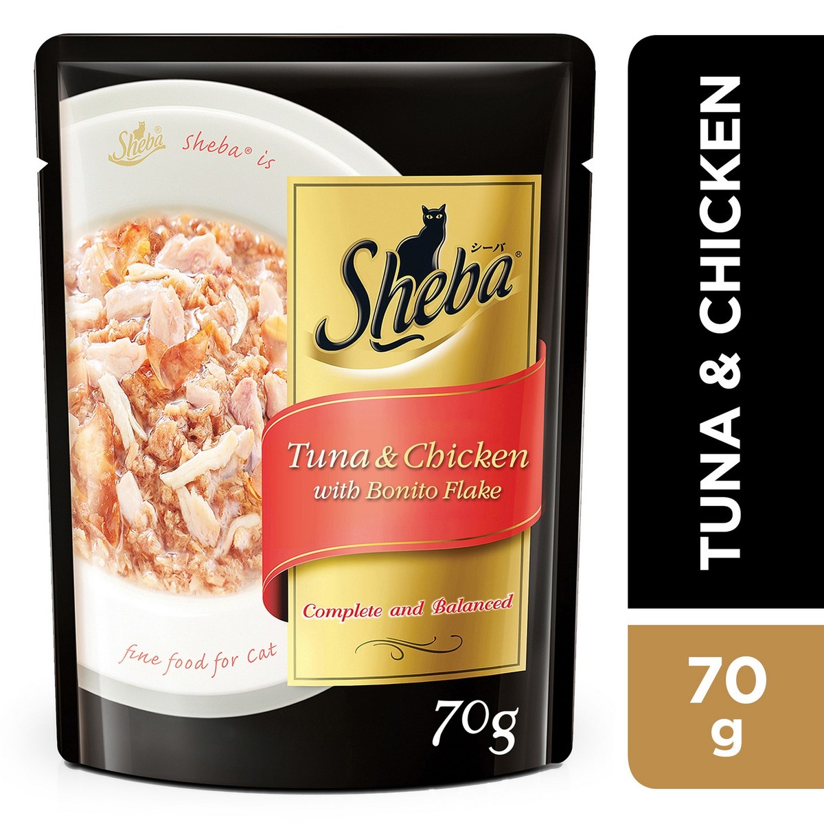 Sheba Tuna & Chicken with Bonito Cat Food Pouch 70 g