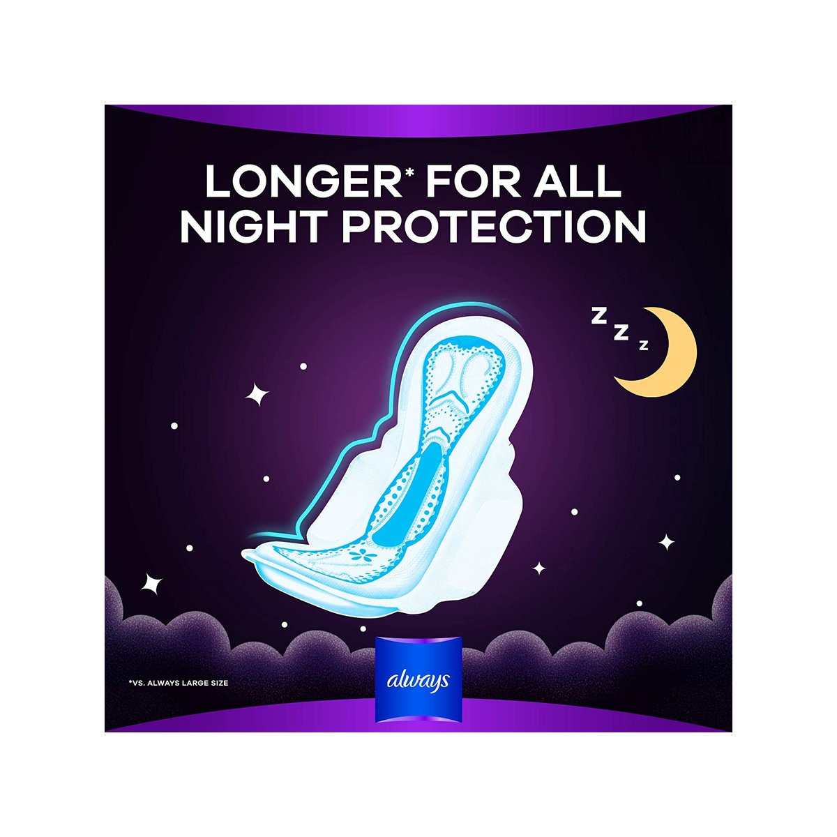 Always Dreamzz Maxi Thick Night Sanitary Pads with Wings 48pcs