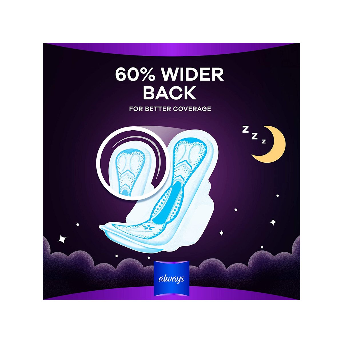 Always Dreamzz Maxi Thick Night Sanitary Pads with Wings 48pcs