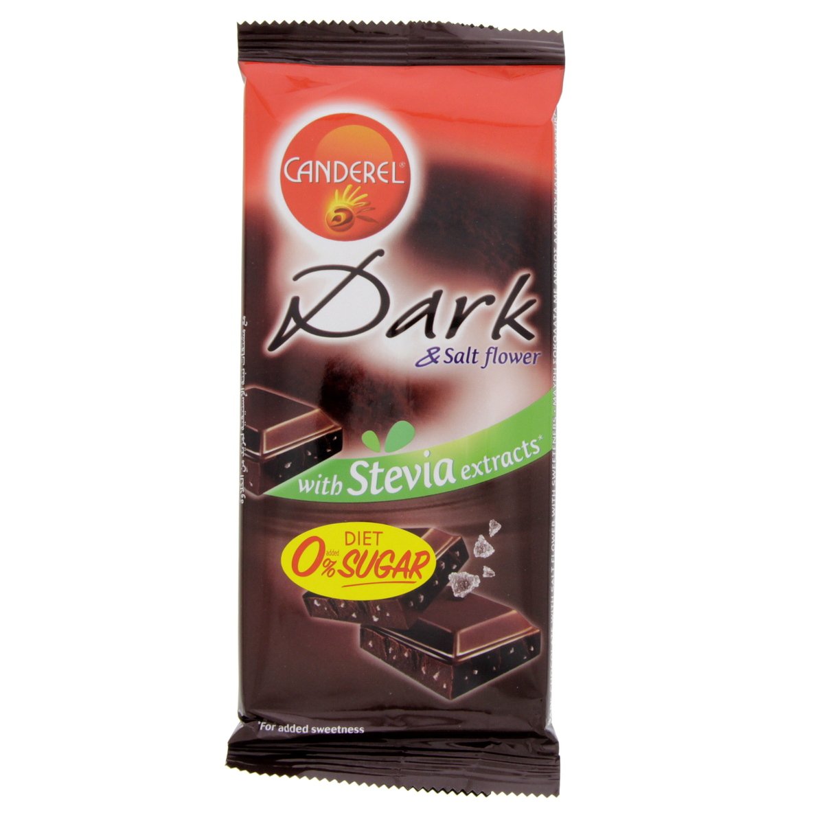 Canderel Dark Chocolate With Salt Flower With Sweeteners 85 g
