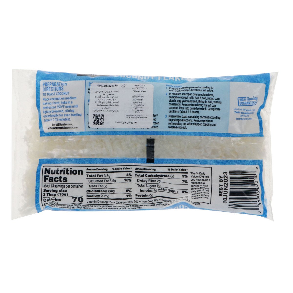 Essential Everyday Sweetened Coconut Flakes 198 g
