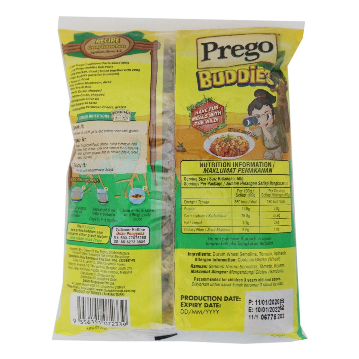 Prego Buddies Animal Dry Pasta 200g