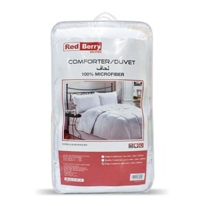 Red Berry Duvet Comforter King 230x250cm White Color