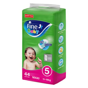 Fine Baby Diapers Size 5 Maxi 11-18kg 44pcs