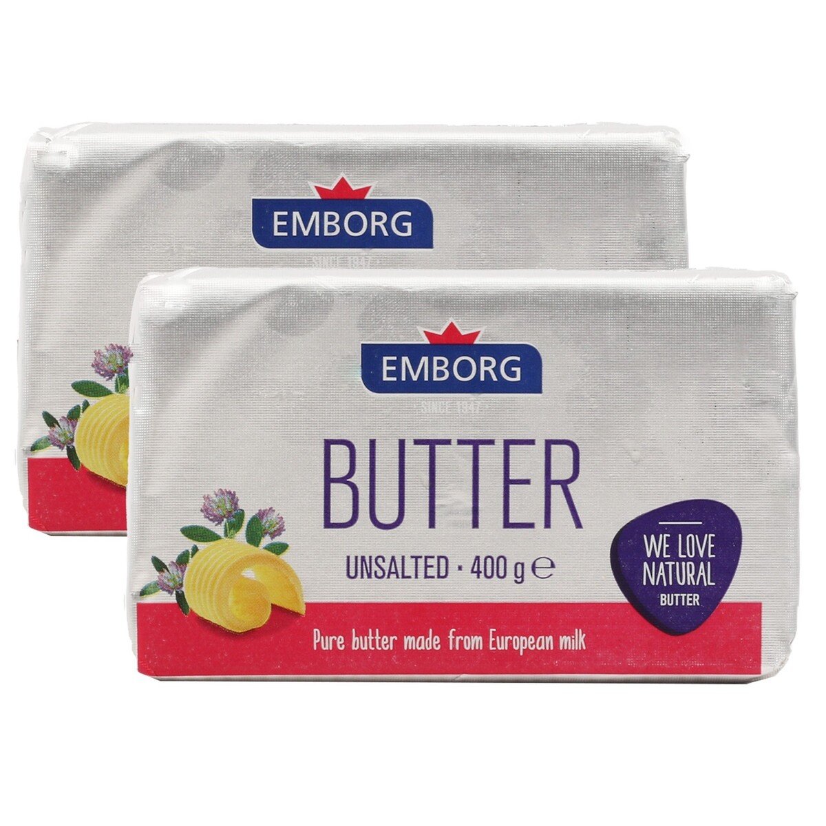 Emborg Unsalted Butter Value Pack  2 x 400g