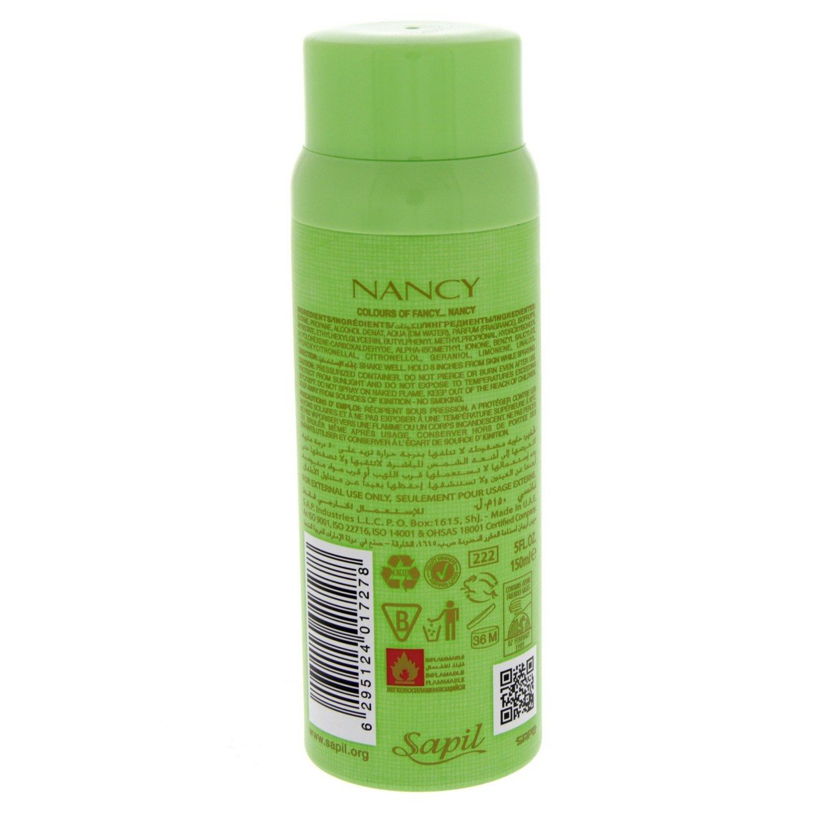 Sapil Nancy Perfumed Deodorant Women 150 ml