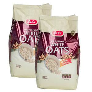 LuLu Quick Cooking White Oats Value Pack 2 x 500 g