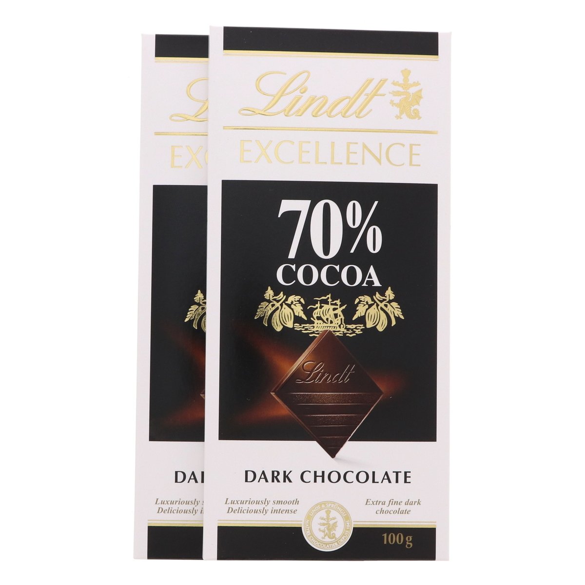 Lindt Excellence 70% Dark Chocolate 2 x 100 g
