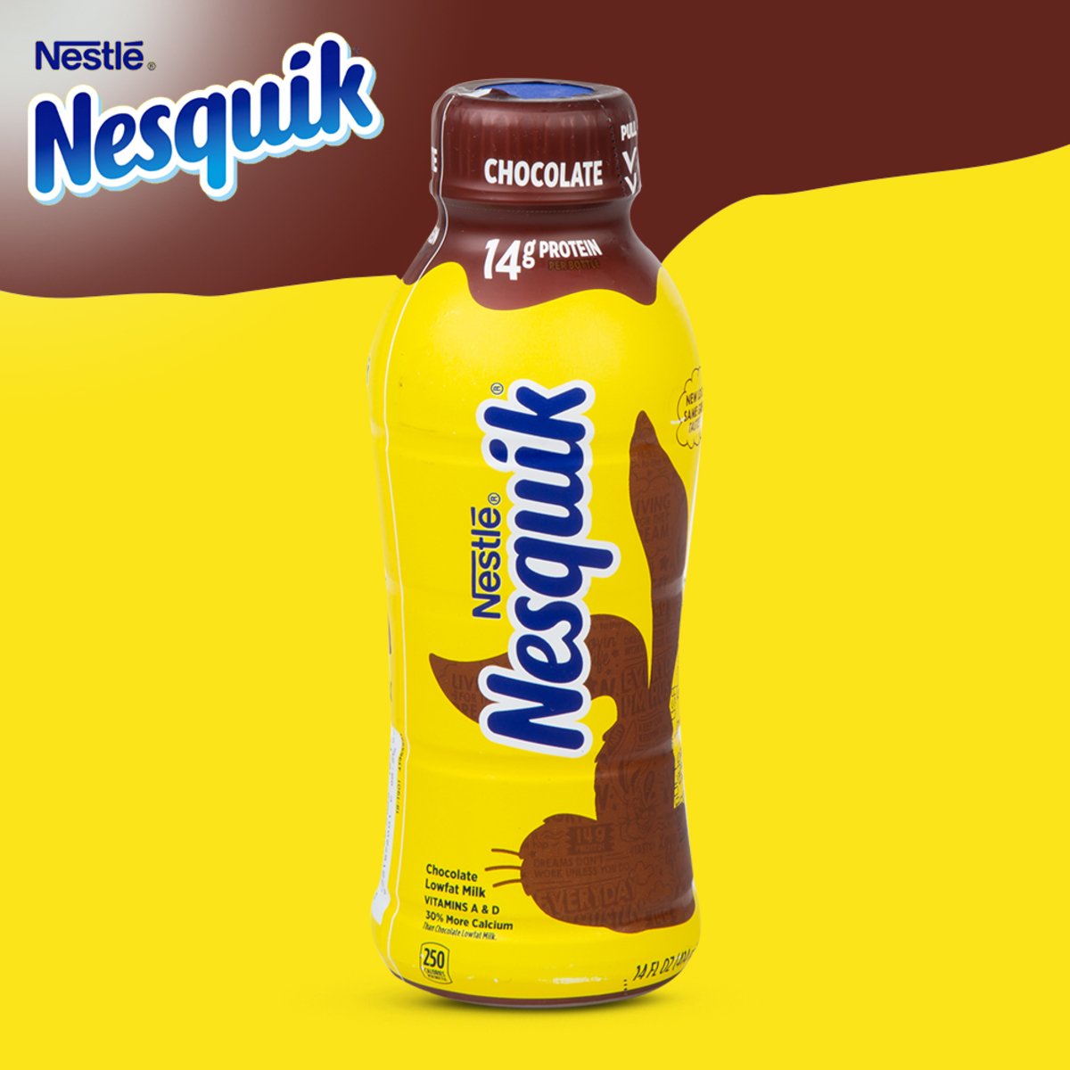 Nestle Nesquik Chocolate Milk Drink Low Fat 414 ml