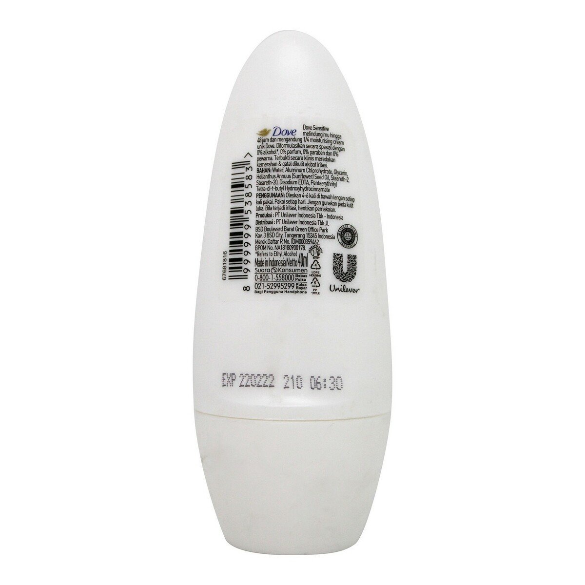 Dove Deo Roll On Sensitive 40ml