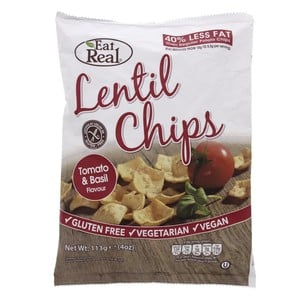 Eat & Real Lentil Chips Tomato & Basil 113g