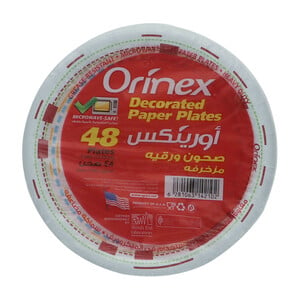Orinex Decorated Paper Plates 7inch 48pcs