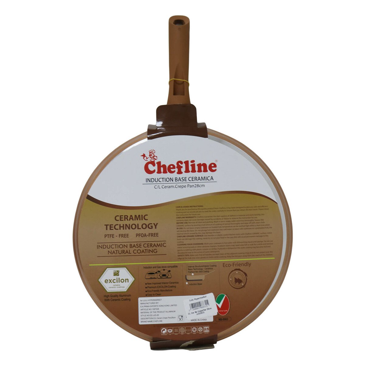 Chefline Ceramic Non-Stick CrepePan 28cm JJD28CG