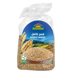 اشتري قم بشراء Natureland Whole Wheat 500g Online at Best Price من الموقع - من لولو هايبر ماركت حبوب البقوليات في الكويت