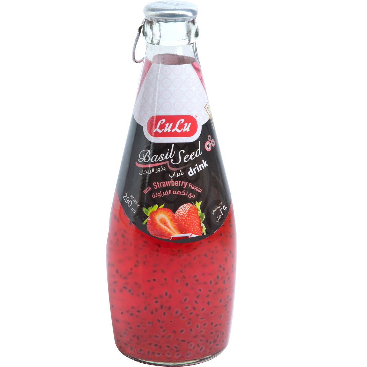 LuLu Basil Seed Drink Strawberry 290 ml