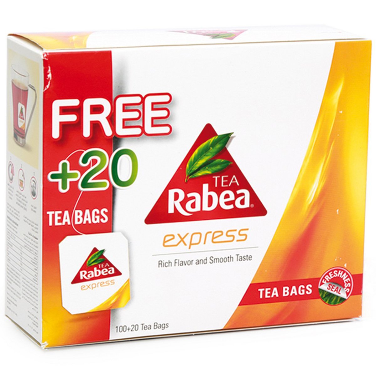 Rabea Express Tea Bag 100pcs + 20