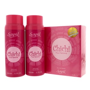 Sapil EDT Chichi 100 ml + Perfumed Deodorant For Women 2 x 150 ml