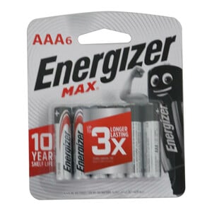 Energizer Battery Max AAA E92 6pcs