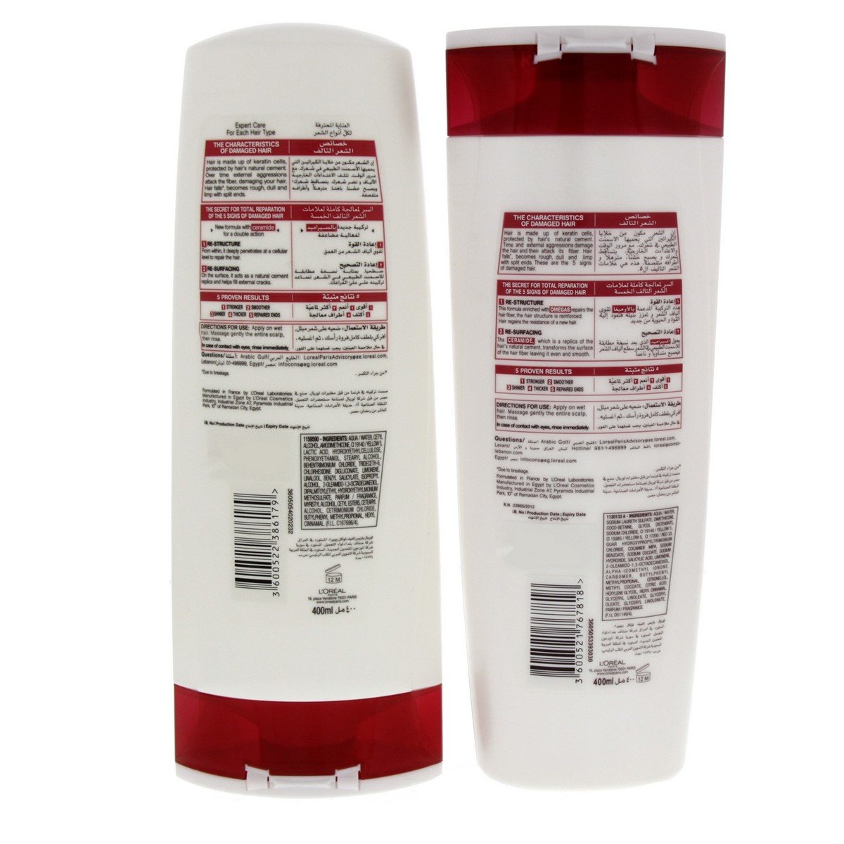 L'Oreal Elvive Total Repair Shampoo 400 ml + Conditioner 400 ml
