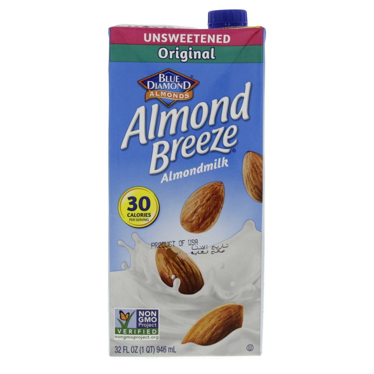 Blue Diamond Almond Breeze Unsweetened Original Almond Milk 946 ml