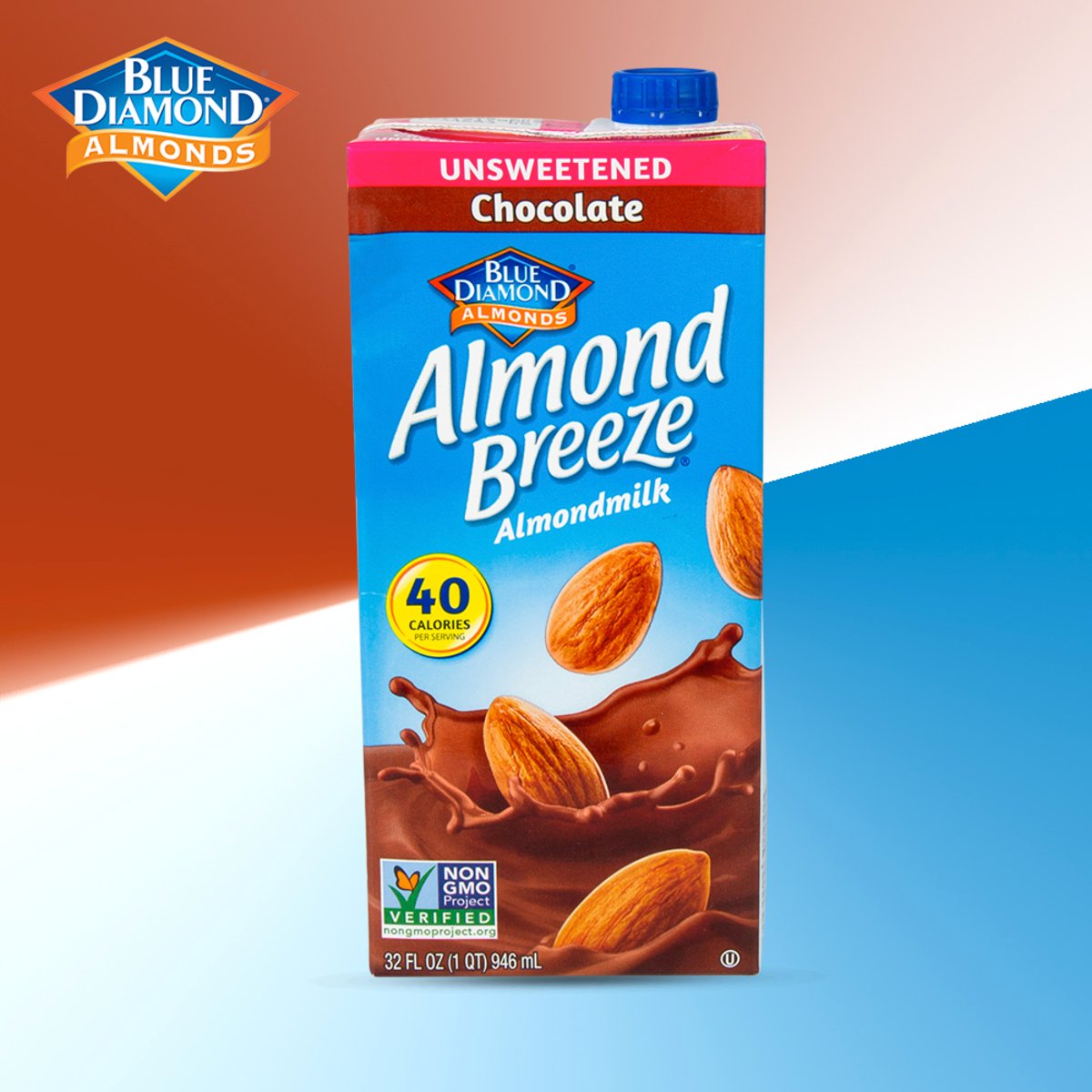 Blue Diamond Almond Breeze Unsweetened Chocolate Almond Milk 946 ml