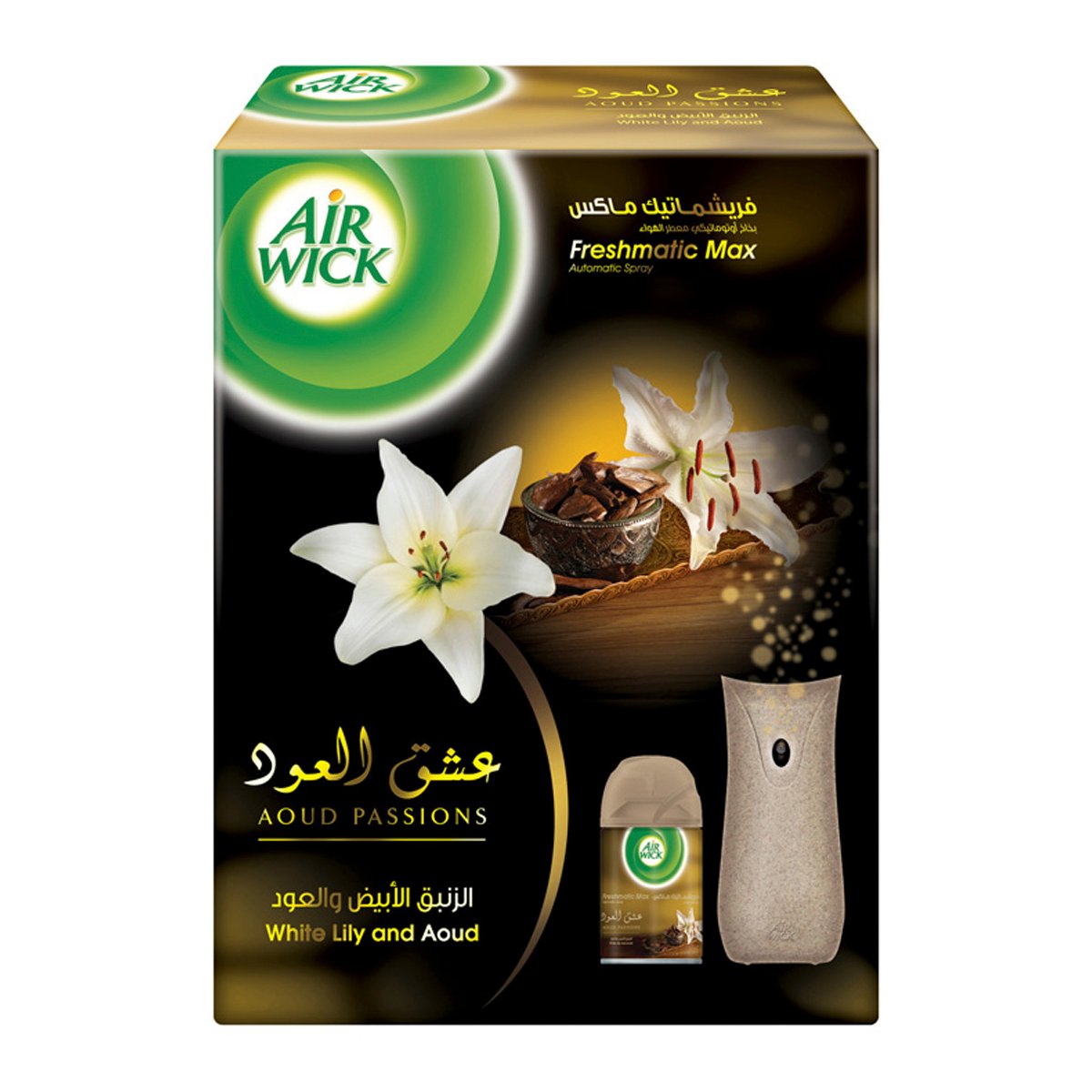 Air Wick Freshmatic Gadget + White Lily & Aoud 250 Ml