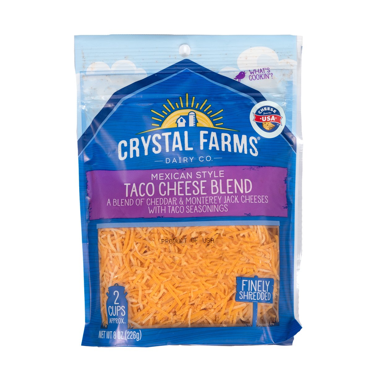 Crystal Farms Mexican Style Taco Cheese Blend 226 g
